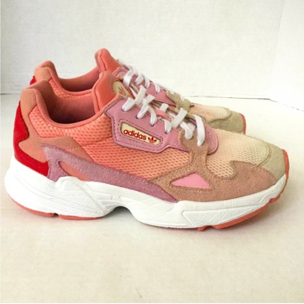 Adidas Originals Falcon Pink Running Walking Sneakers Shoes Women Size 7 US